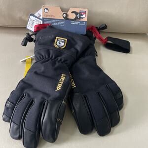 Hestra Army Leather GORE-TEX Gloves Size 6 XS Black Alpine Pro Ski 5-Finger NEW